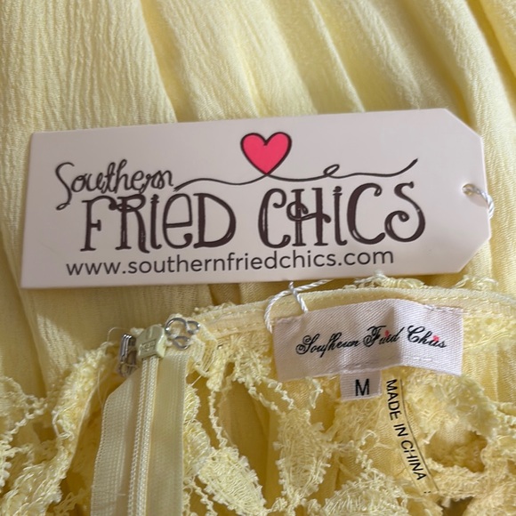 Southern Fried Chics Yellow Lace Dress - Picture 7 of 8